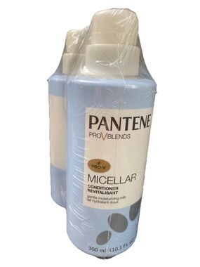 LOT OF 2 Pantene ProV Blends Micellar Conditioner Moisturizing Milk 10 Oz. Pump